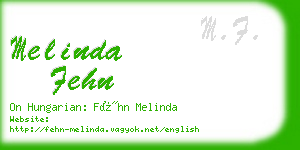 melinda fehn business card